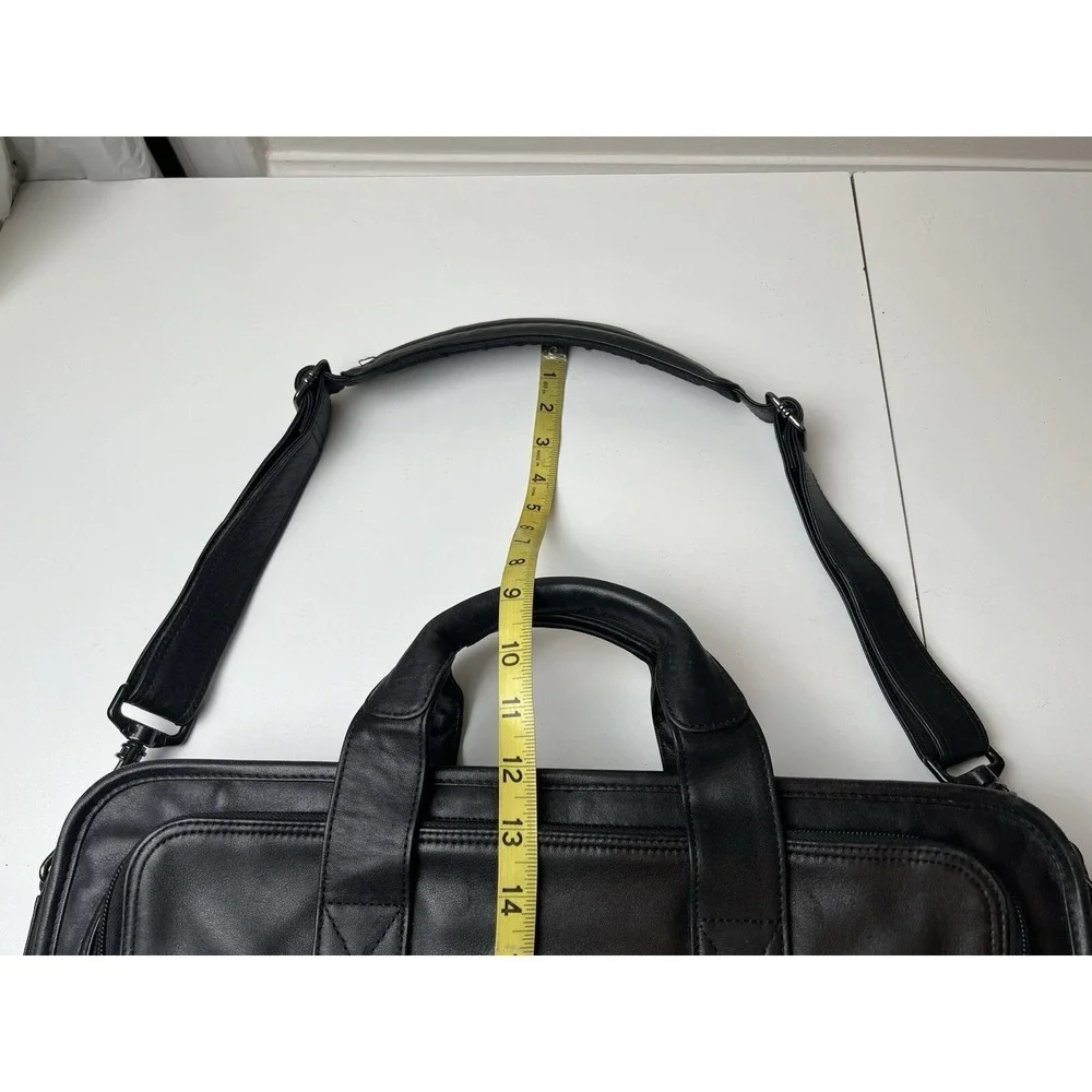 TUMI Briefcase  Laptop Bag  Leather Black  Shoulder Strap 96011D4; 96O11D4